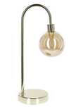 Lampa nocna do sypialni stołowa biurowa metalowa złota Beliani RAMIS