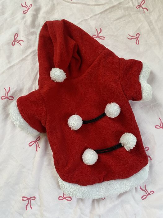 Ubranie przebranie mikolaj swiateczne dla malego psa