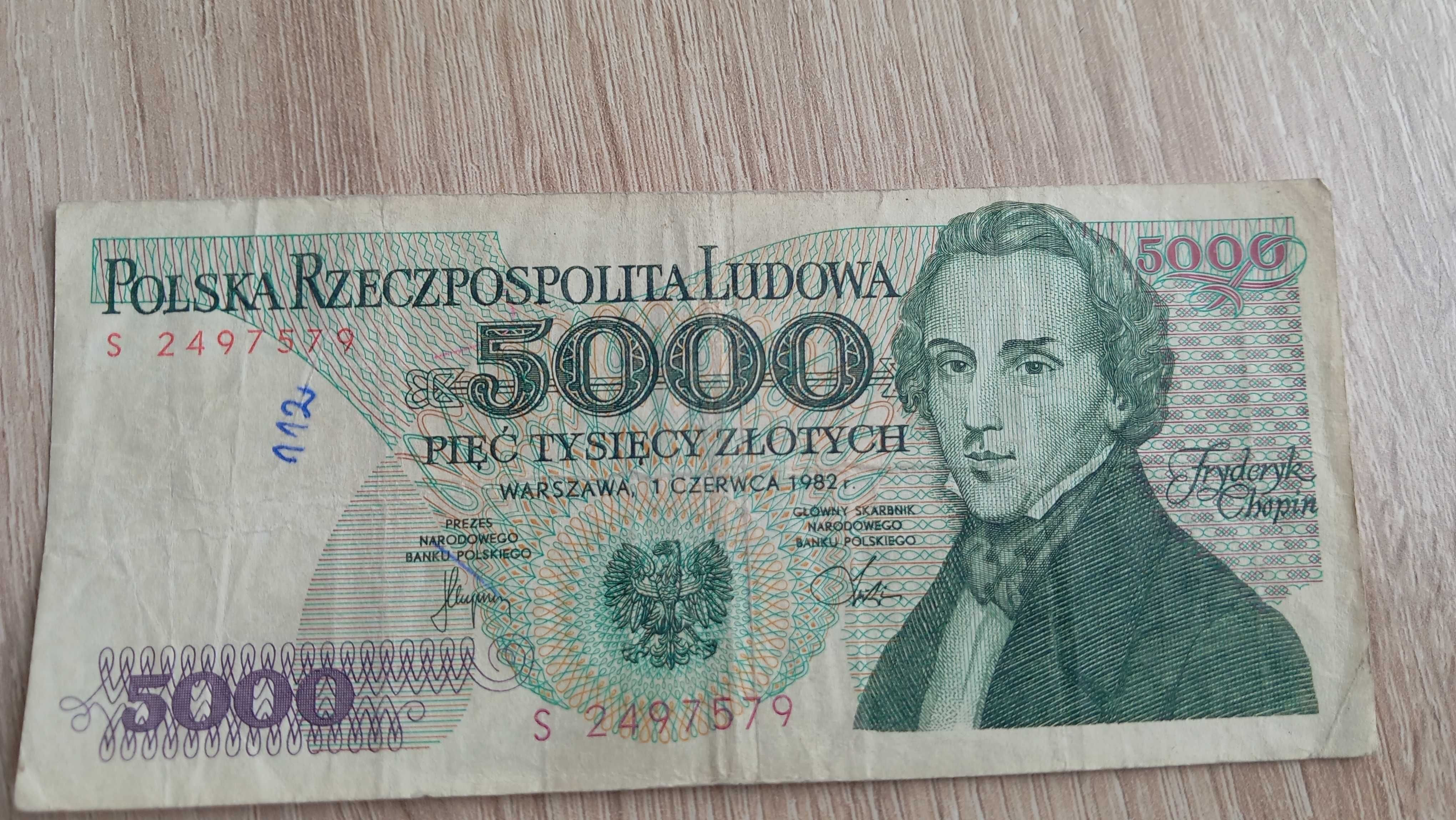 Banknoty 5000 zł Fryderyk Chopin