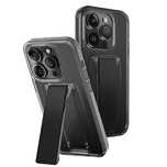 Etui UNIQ Heldro Mount na iPhone 15 Pro 6.1" z podstawką - dymione