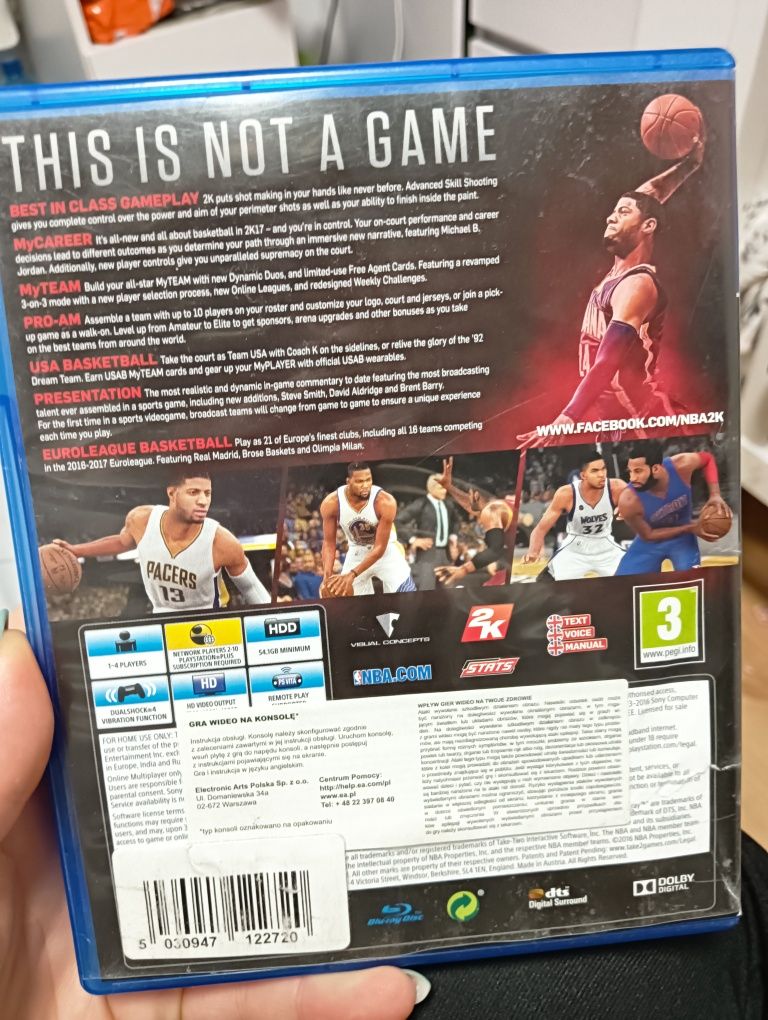 Gra NBA 2K17 na ps 4