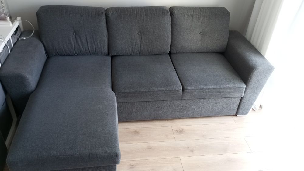 JYSK Kanapa rozkładana z szezlongiem VEJLBY, sofa