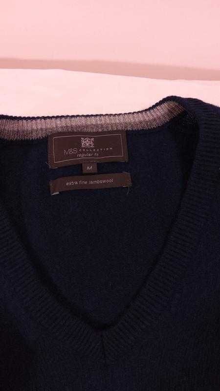 Marks&Spencer светр, чоловічий джемпер 100% Вовна lambsWool