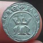 Denar 1382 - 1395r. Maria Andegaweńska