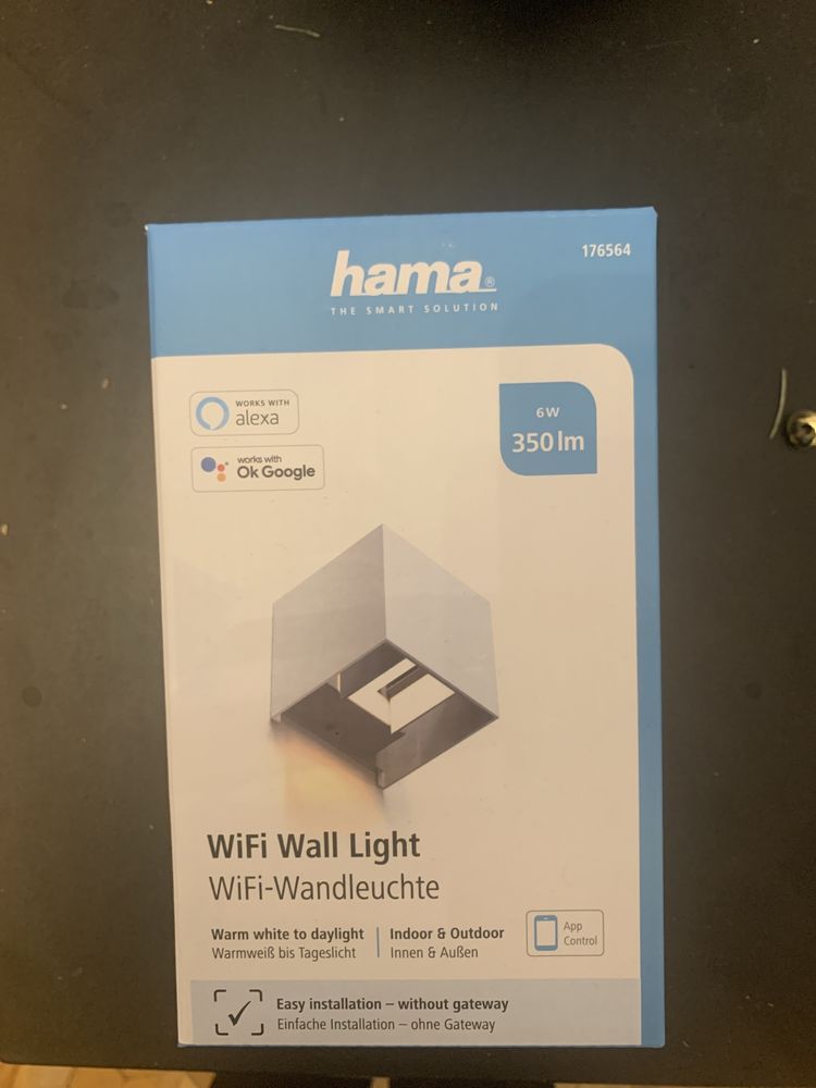 Lampa ścienna hama WiFi Wall Light nowa zapakowana