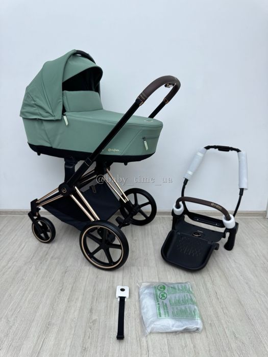 Cybex Priam 4.0 Rose Gold&Leaf Green коляска Сайбекс Пріам 2025