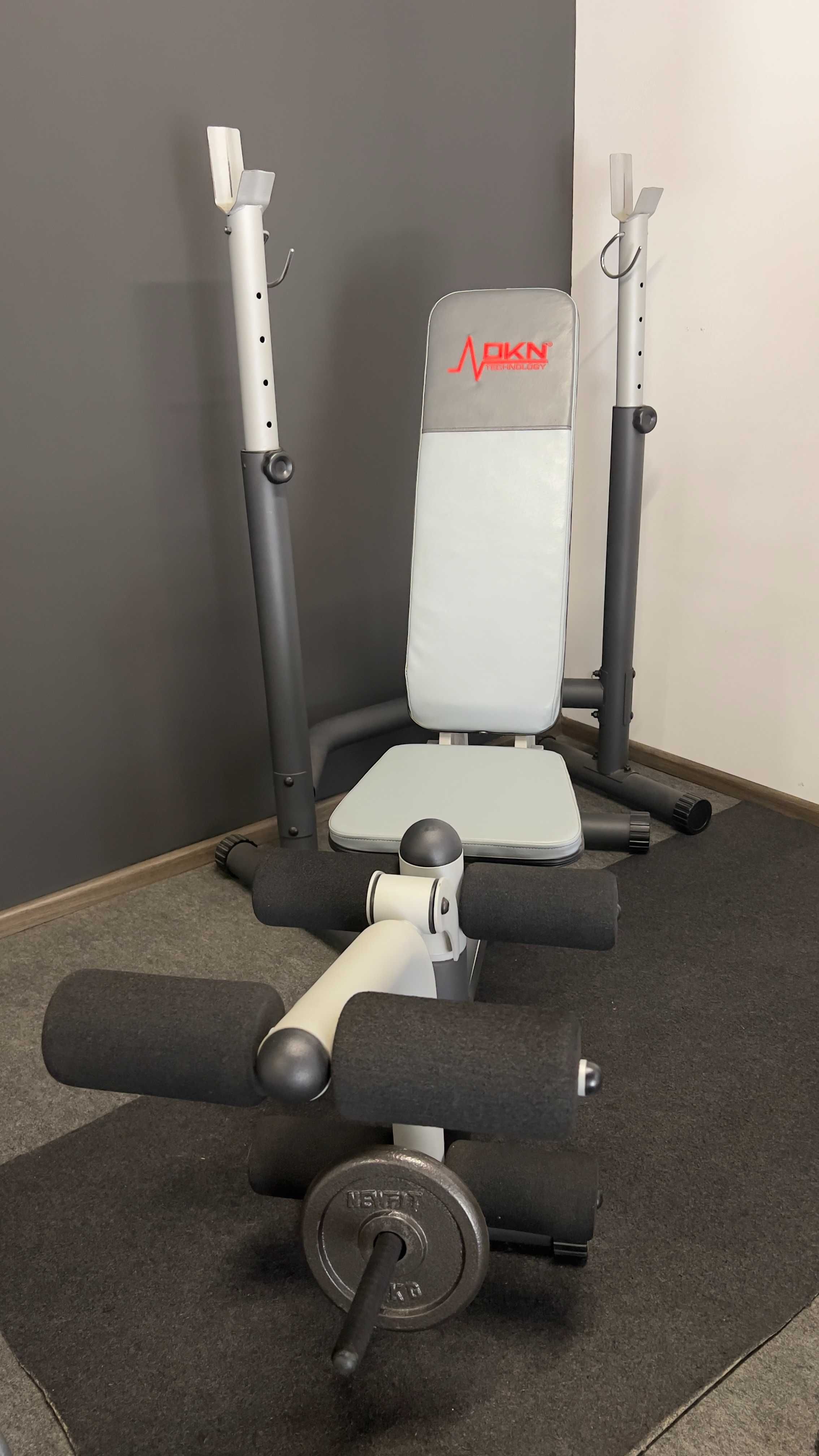 Banco Olímpico DKN + Suporte Ajustável + Sportstech Power Tower PT300