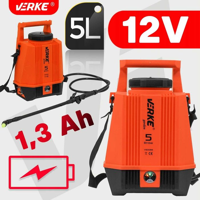 OPRYSKIWACZ AKUMULATOROWY Spryskiwacz Ciśnieniowy Ogrodowy Wody 5L