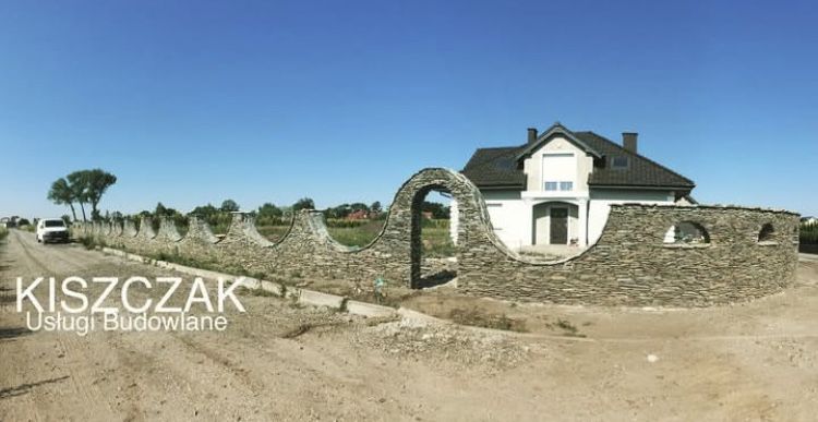 Mury z łupka, Ogrodzenie, kamień naturalny, mury oporowe, kamień