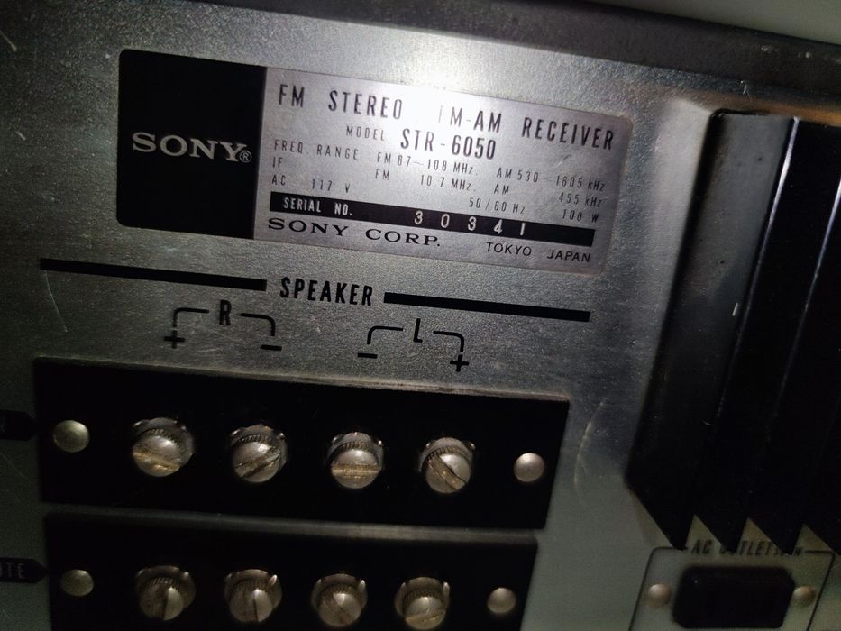 Amplificador sintonizador Sony str 6050 - Vintage ano 1971