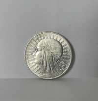 Moneta srebrna II RP 10 zł Polonia z 1932r. Ładna