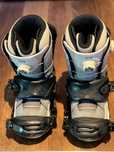 Botas de Snowboard tamanho 10.5 + Binder. Como Novos!