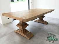 Stół dębowy masywne rzeźbione nogi Classico Manufaktura Holz & Wood