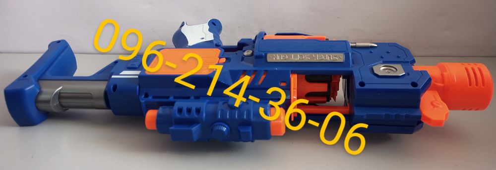 Бластер автомат детский на батарейках с пульками NERF