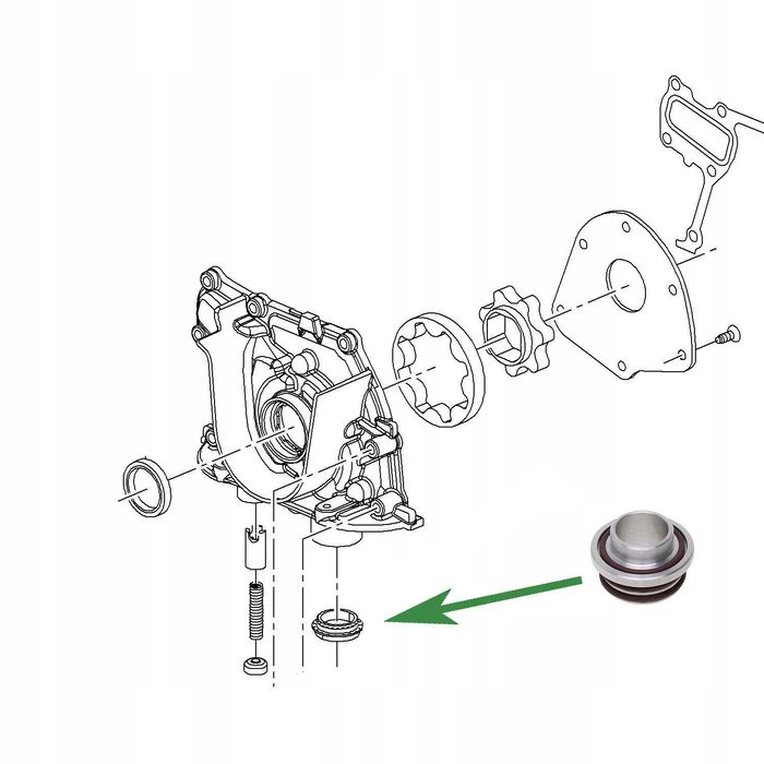 Opel Insignia. (Втулка) Прокладка  масляного насоса (Opel 2.0 CDTI)