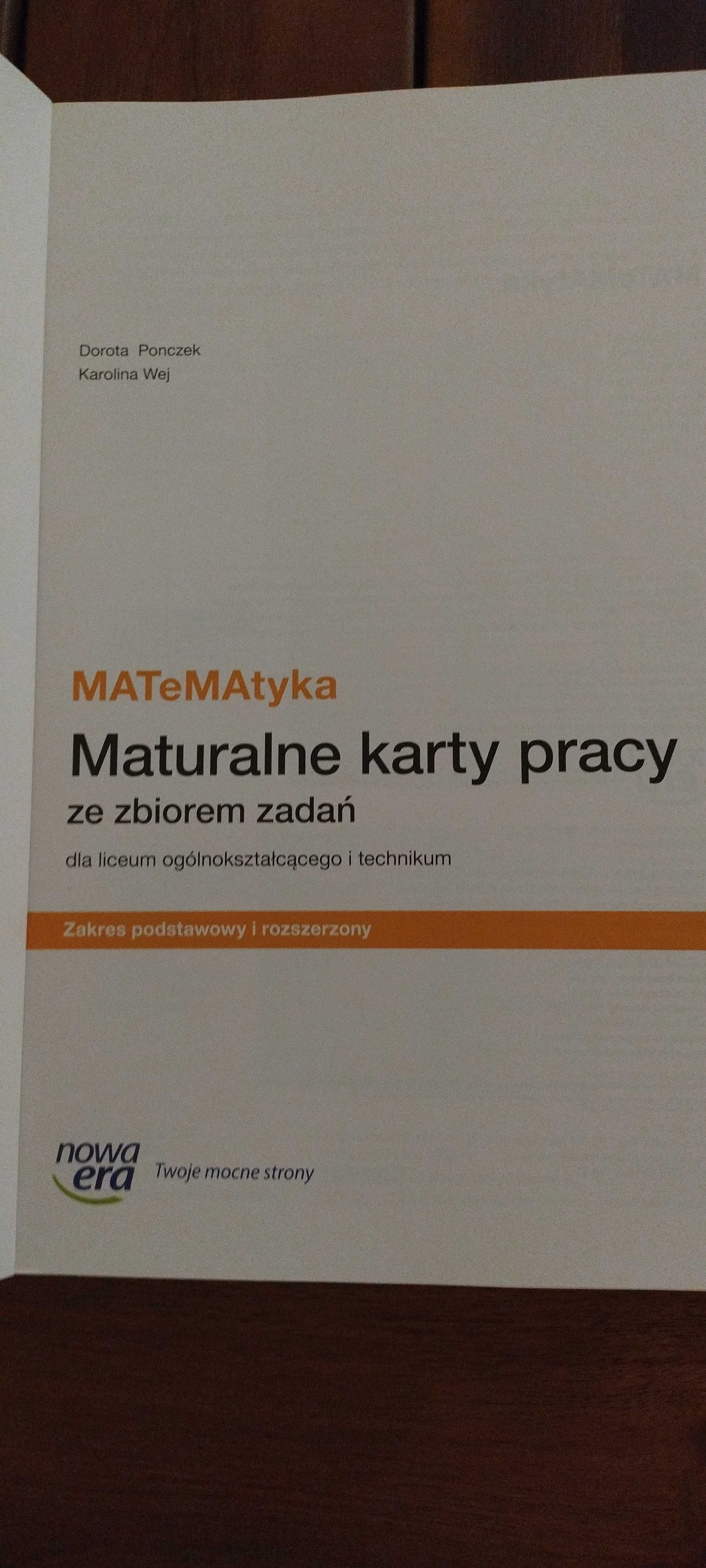 Matematyka .Maturalne karty pracy ,ze zbiorem zadań.