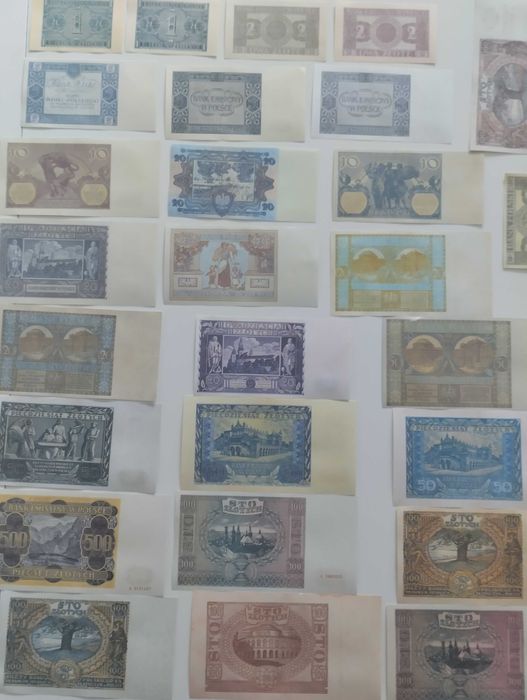 POLSKA zestaw 27 sztuk banknotów Przedwojenne Okupacyjne