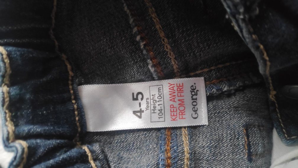 Spodnie jeansy, na 4-5 lat, 104-110 cm