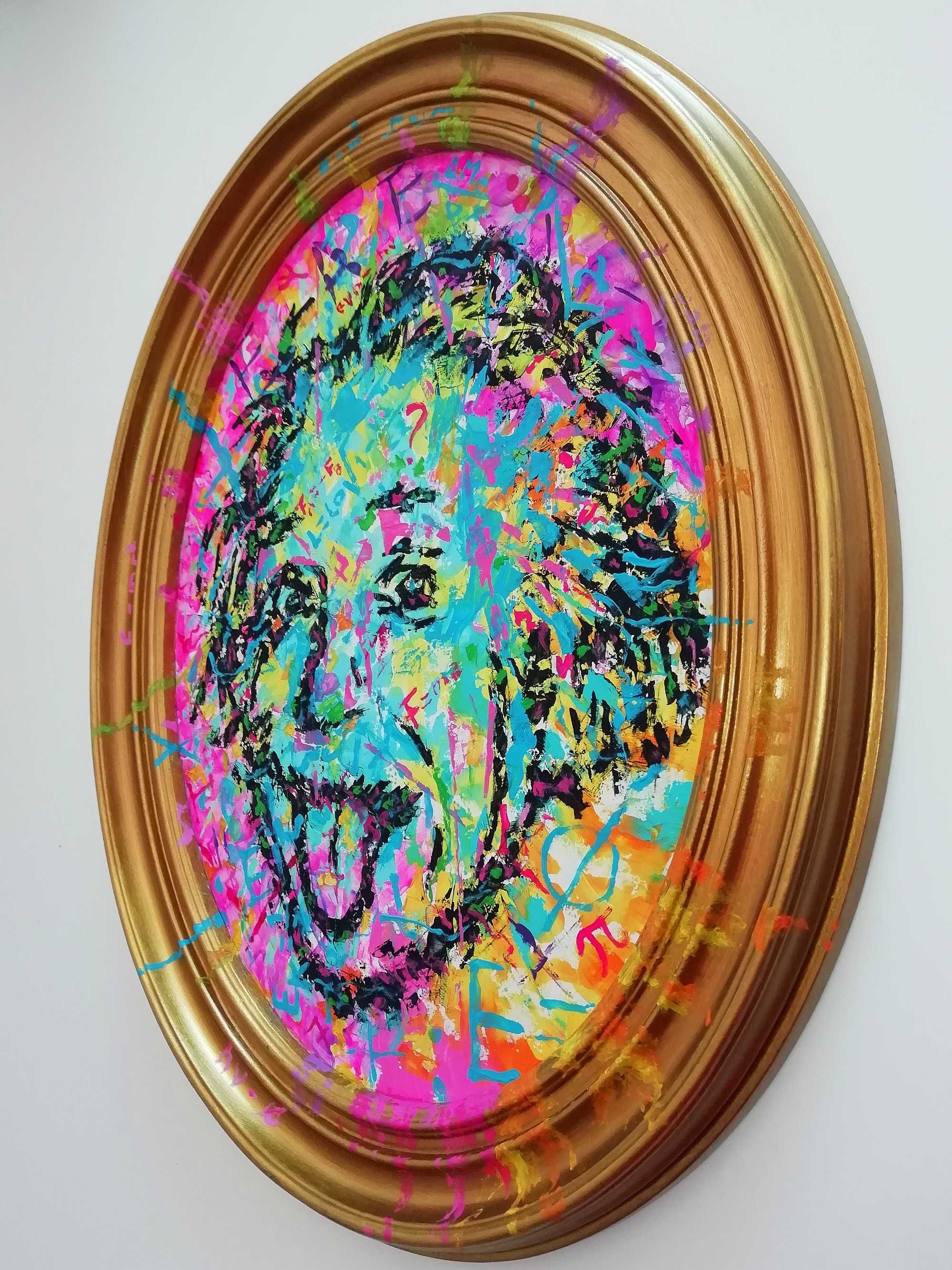 Quadro / Pintura a óleo Albert Einstein