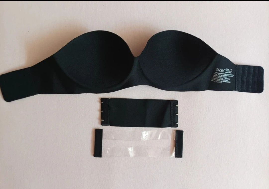 75B biustonosz push up sukienka bez pleców studniówka wesele sylwester