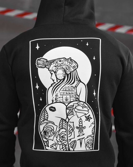 Тактичне худі на флісі Sexy Girl Warrior black Без передоплати