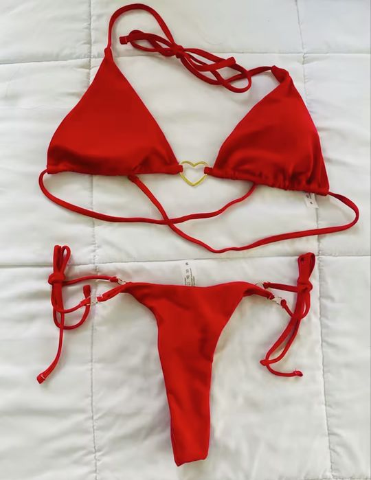 Однотонний комплект бікіні купальник з двох частин зручний сексуальний