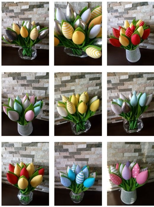tulipany szyte z materiału 162 wzory do wyboru