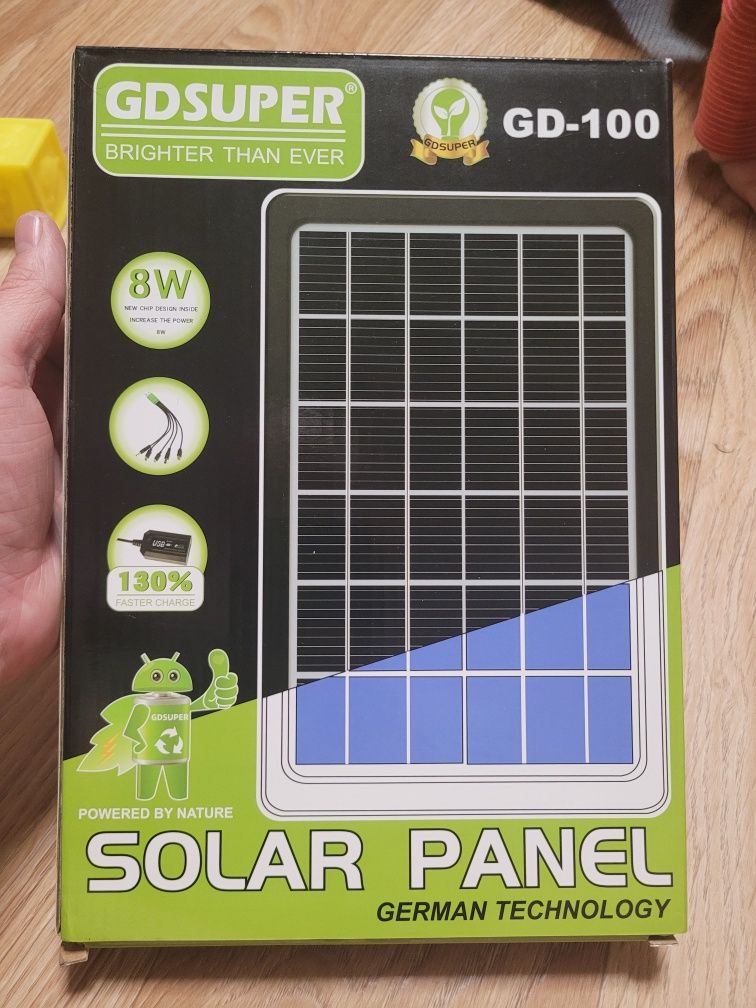 Панель сонячна Solar panel gd-100 8w, 6v 1.3A