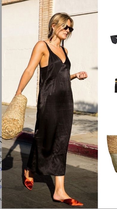 Сліп дресс від h&m, атласне плаття, сарафан