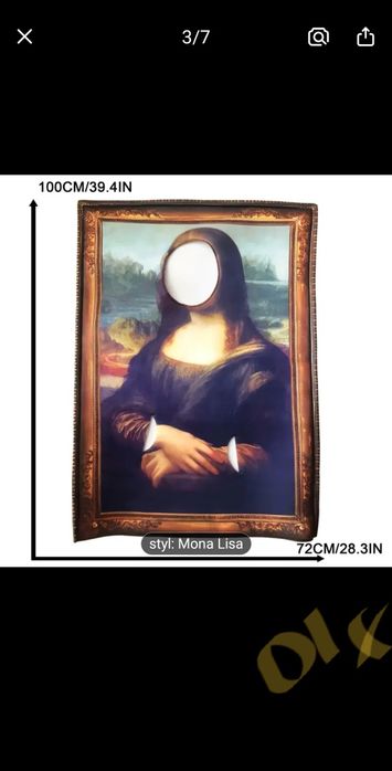 Strój Mona Lisa na hallowen