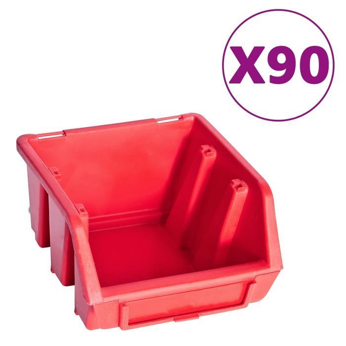 96-Częściowy Organizer Na Panelach Ściennych, Czerwono-Czarny