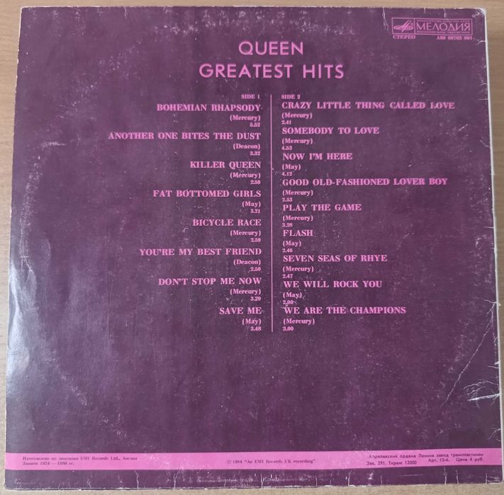 Queen - Greatest Hits Winyl Lp
