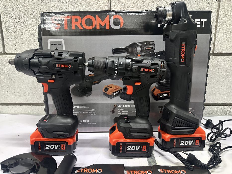 Акумуляторний набір Stromo 3в1 Set 180 болгарка гайковерт шуруповерт