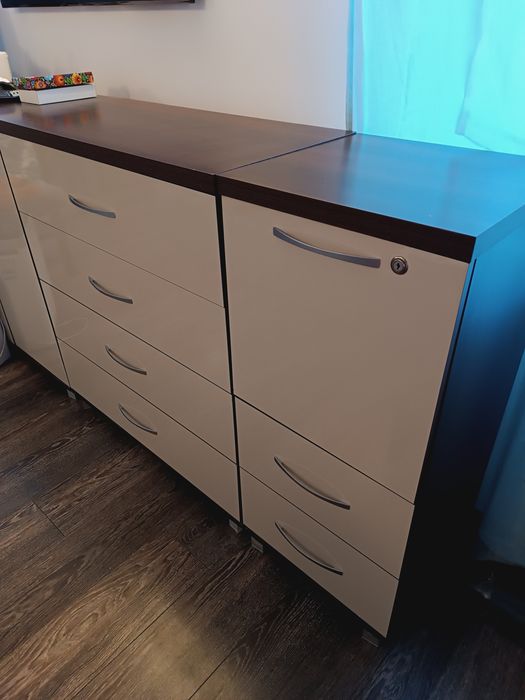 Zestaw komoda i barek wanilia czekolada Bodzio