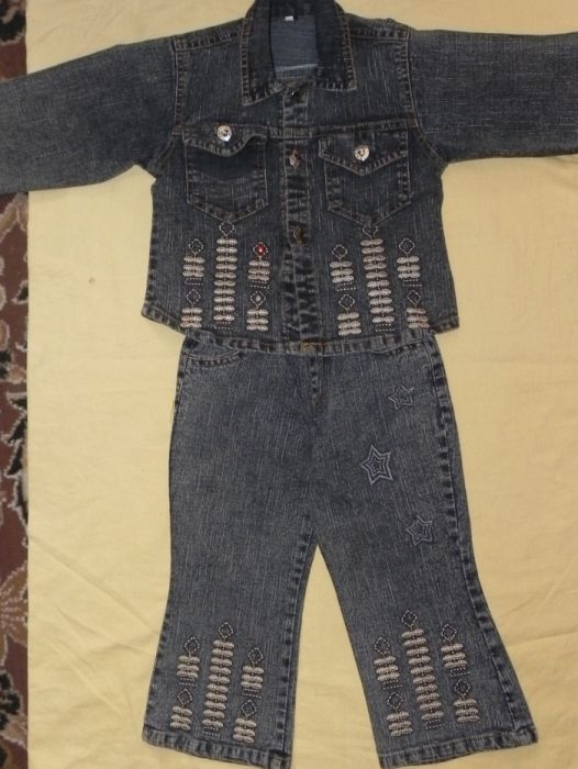 Джинсовый костюм 1-3года