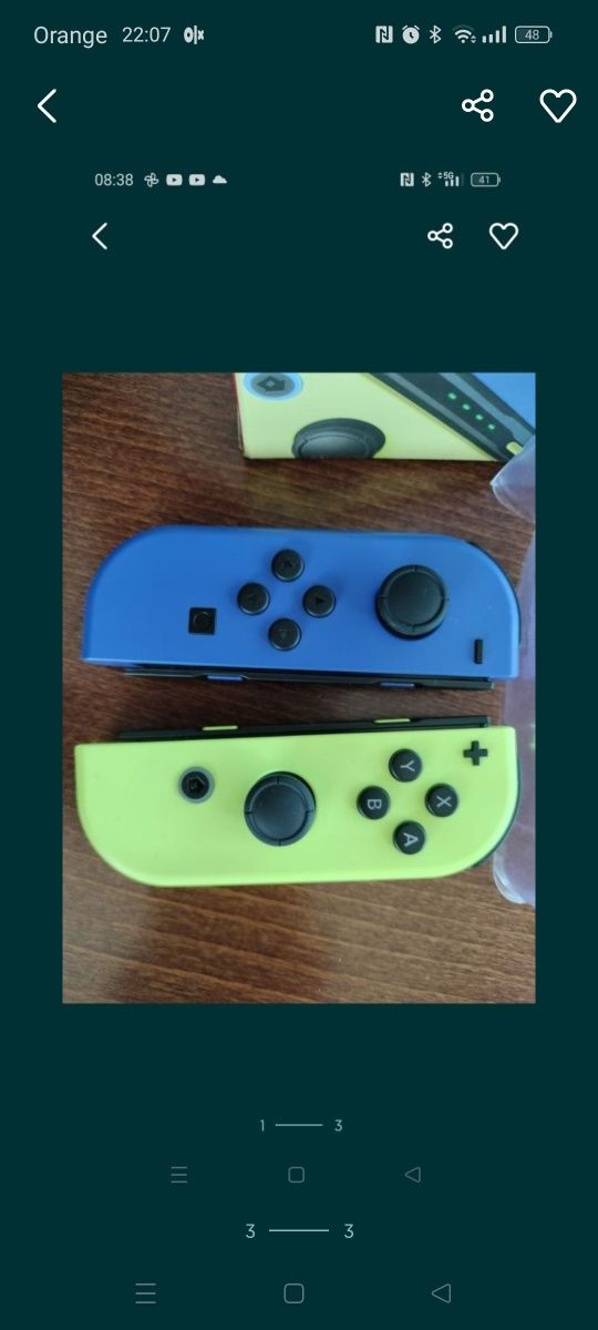 Joy con Nintendo switch razem z paskami