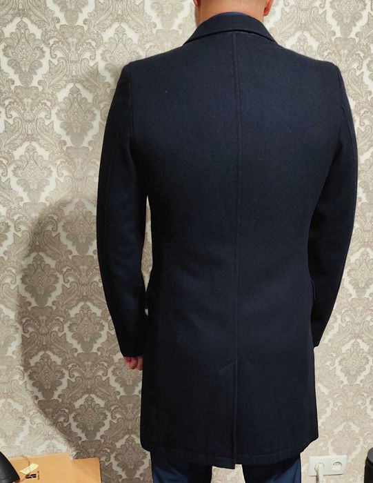 Чоловіче шерстяне пальто Італія Cotton&Silk розмір M ( 50-52)