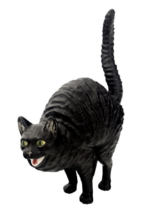Gato assanhado Bordallo Pinheiro escultura