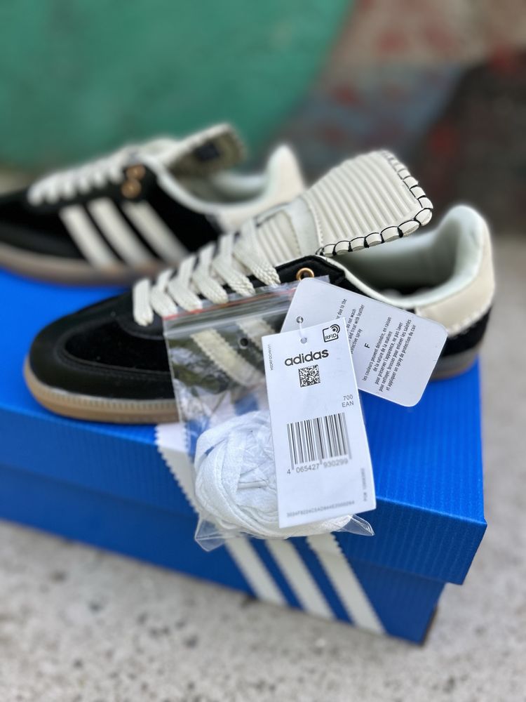 Жіночі кросівки, женские кроссовки Adidas Samba Wales Bones Black Pony