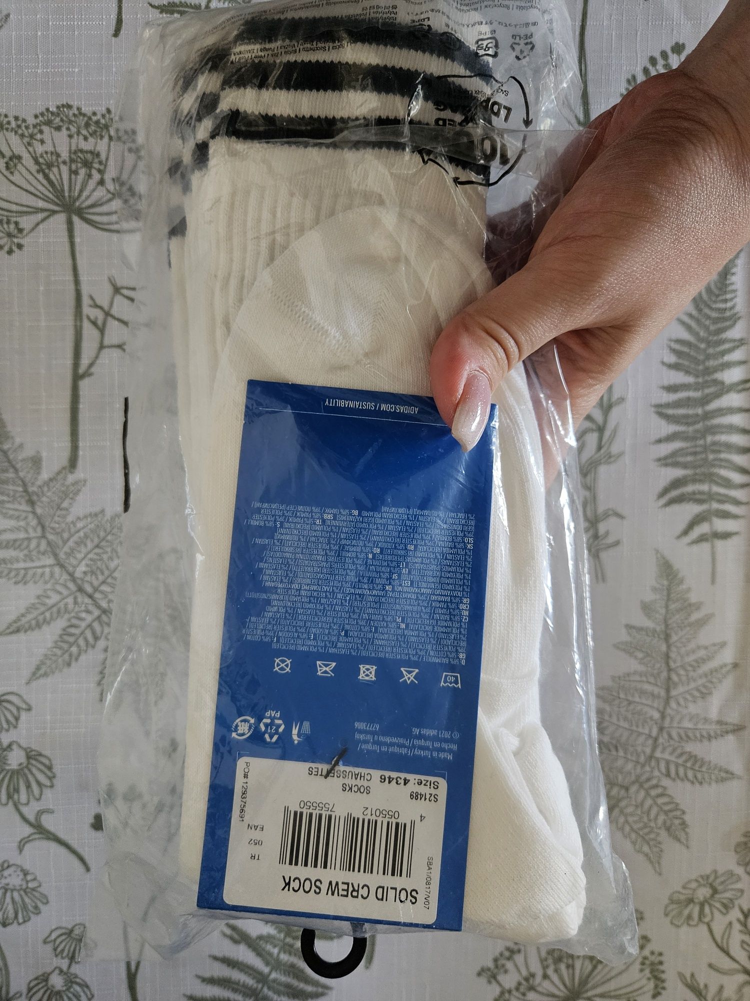 Nowe długie skarpetki Addidas solid crew sock 3 pary