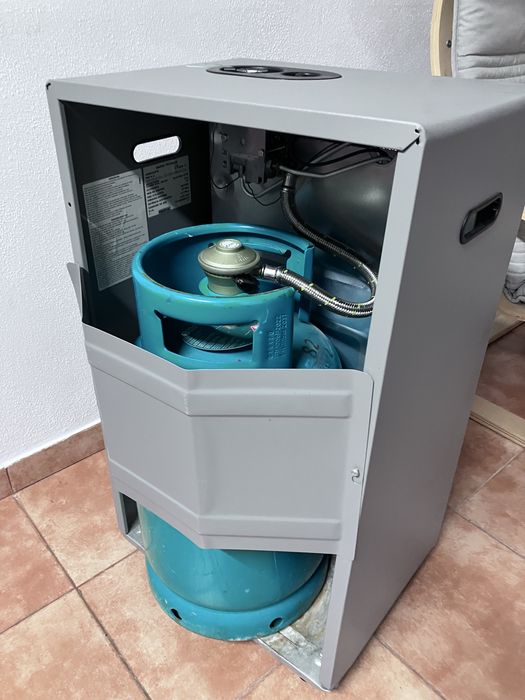 Aquecedor a gás com botija