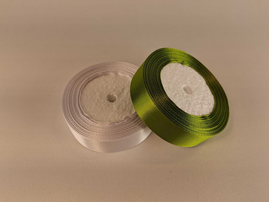 B196 Zestaw Wstążek Satynowych Do Dekoracji Rękodzieła 2 Rolki