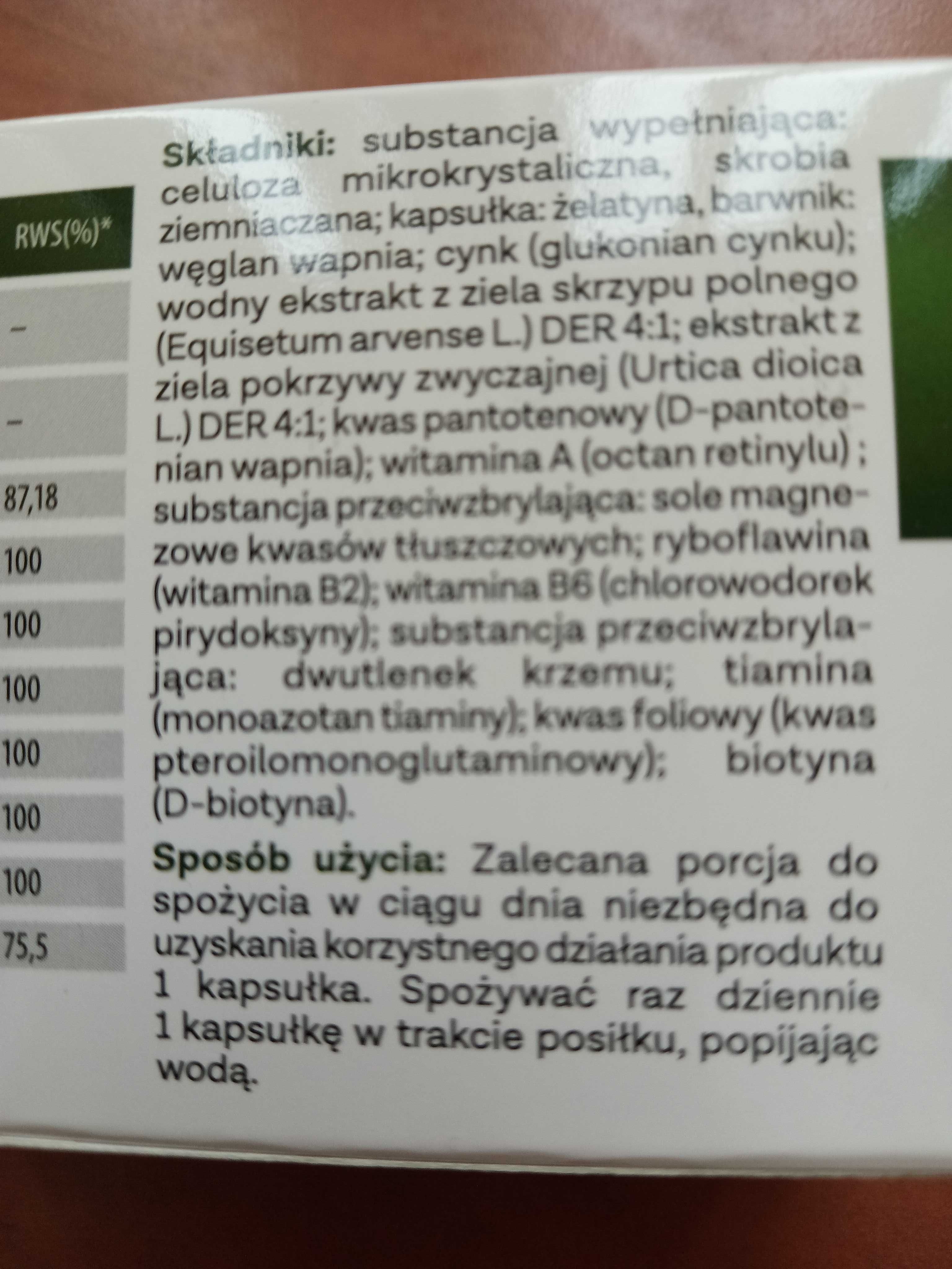 Skrzyp Polny Forte z biotyną na włosy skórę i paznokcie