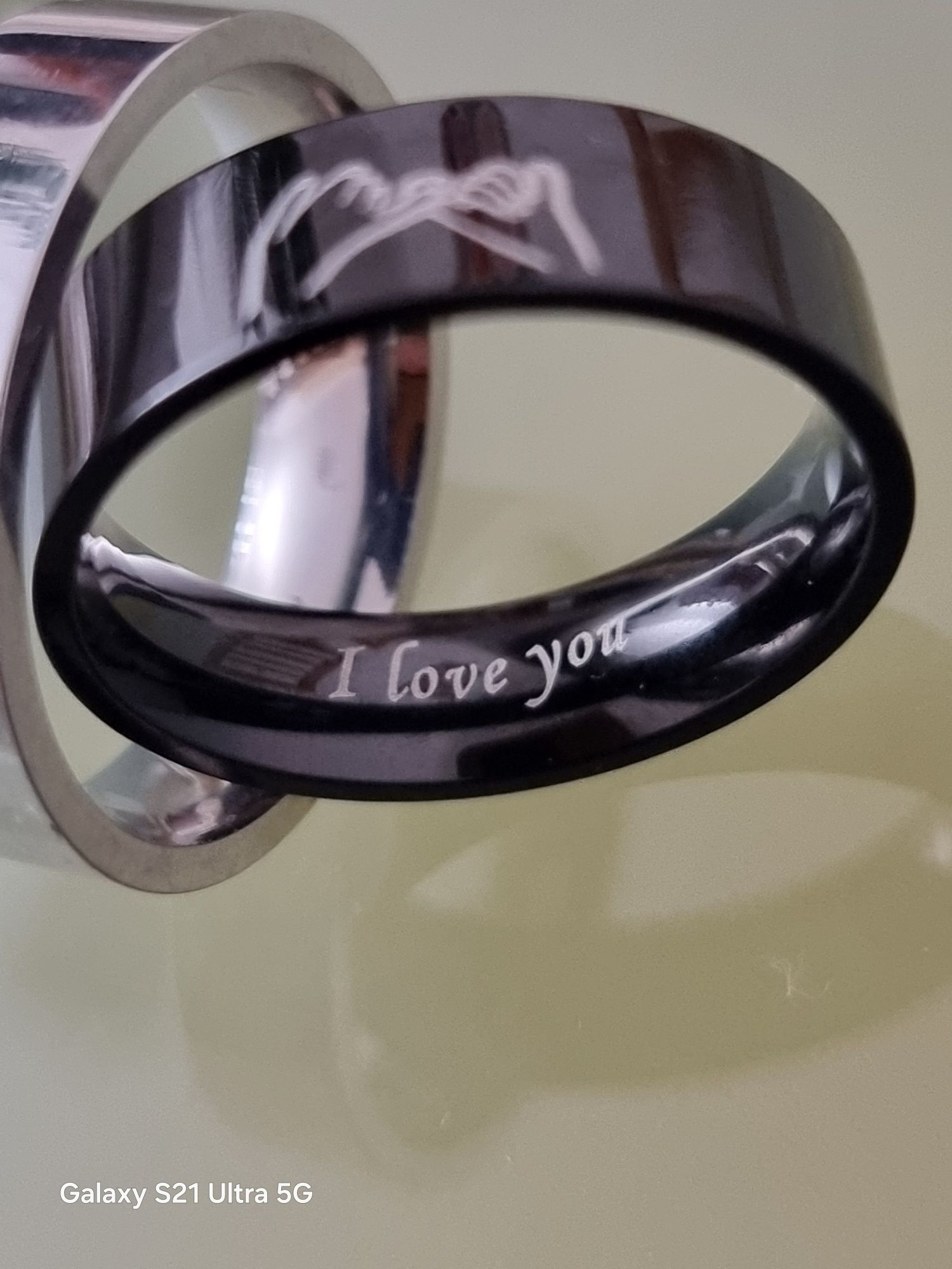 Aneis de Casal, Aço, I Love You, 2-pcs.