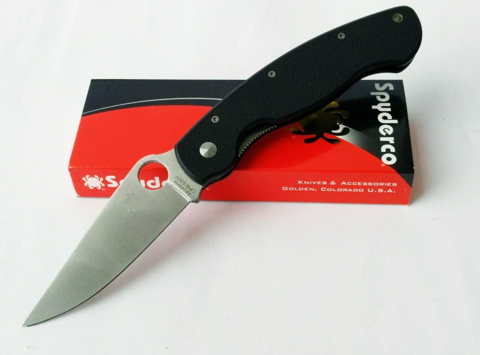 Ніж складний Spyderco Military Black (Міля) Нож Спайдерко Миля