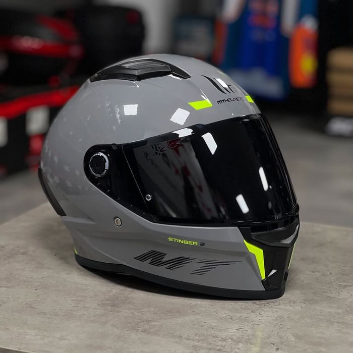 Мото шолом MT helmets stinger 2 шлем мт стінгер 2, іспанський сірий мт