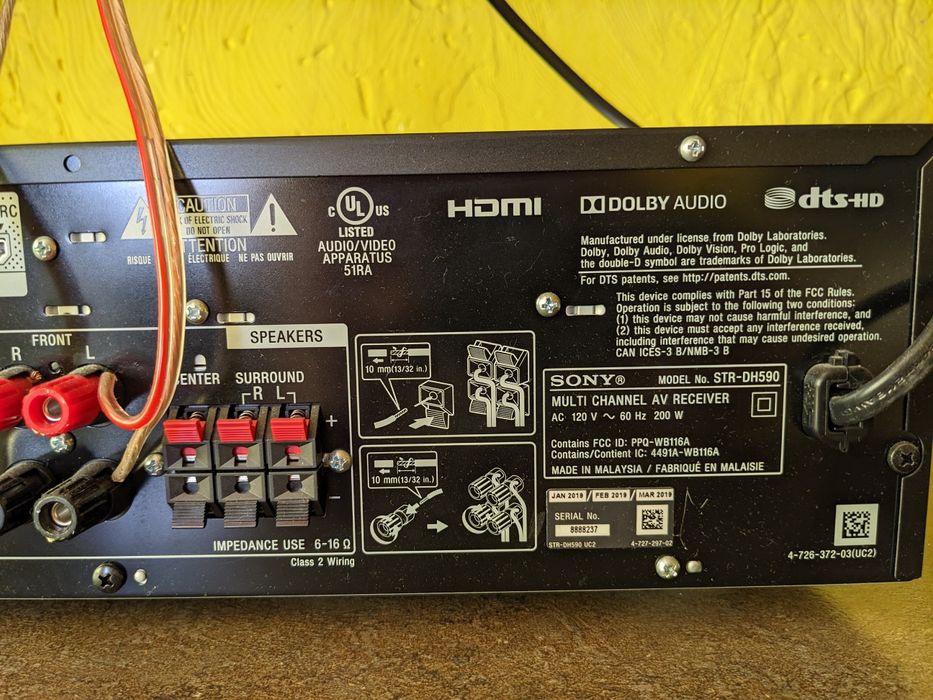 Sony STR-DH590 Ресивер підсилювач Hi-Res Bluetooth

Sony STR-DH590 Ре