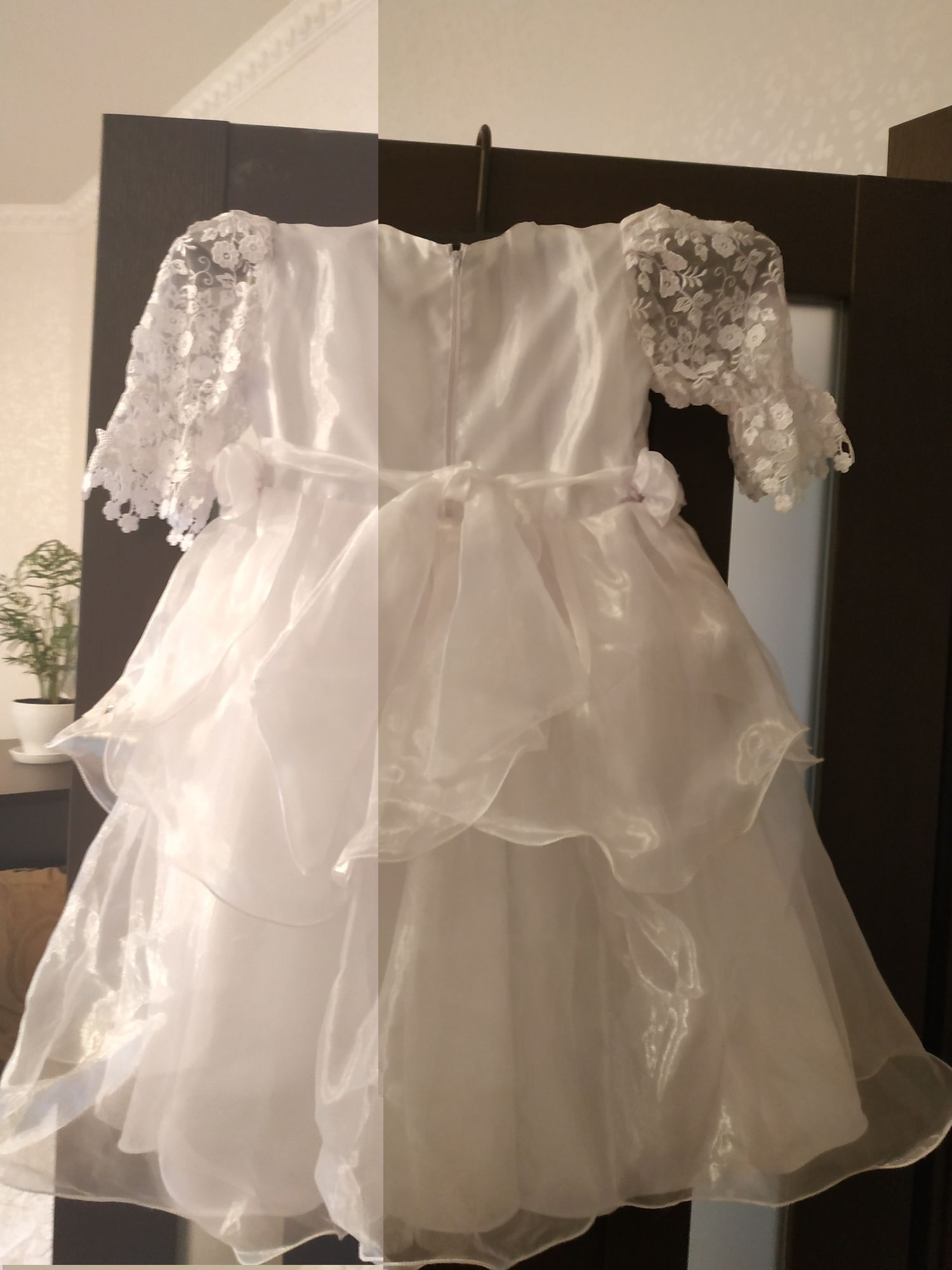 Платье выпускное свадебное праздничное снежинки  р.110-122