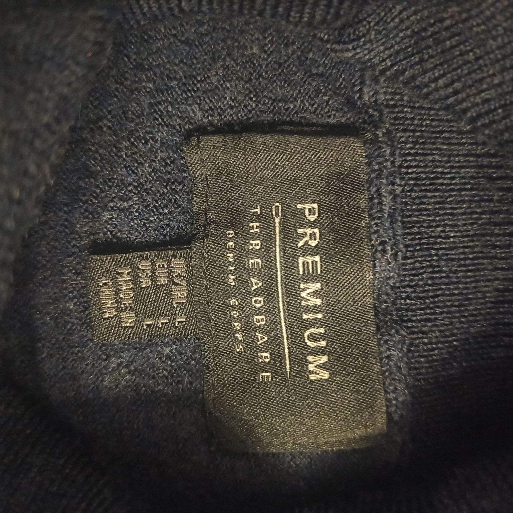 Granatowy golf męski Threadbare Premium rozmiar L