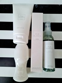 Avon Pur Blanca zestaw 4 sztuki woda toaletowa balsam mgiełka dezodora